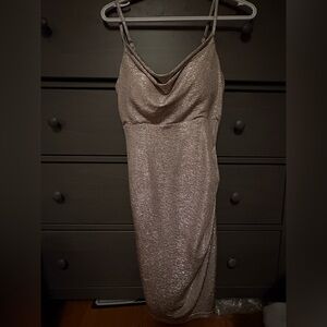 Le Chateau Metallic Dress - Silver
